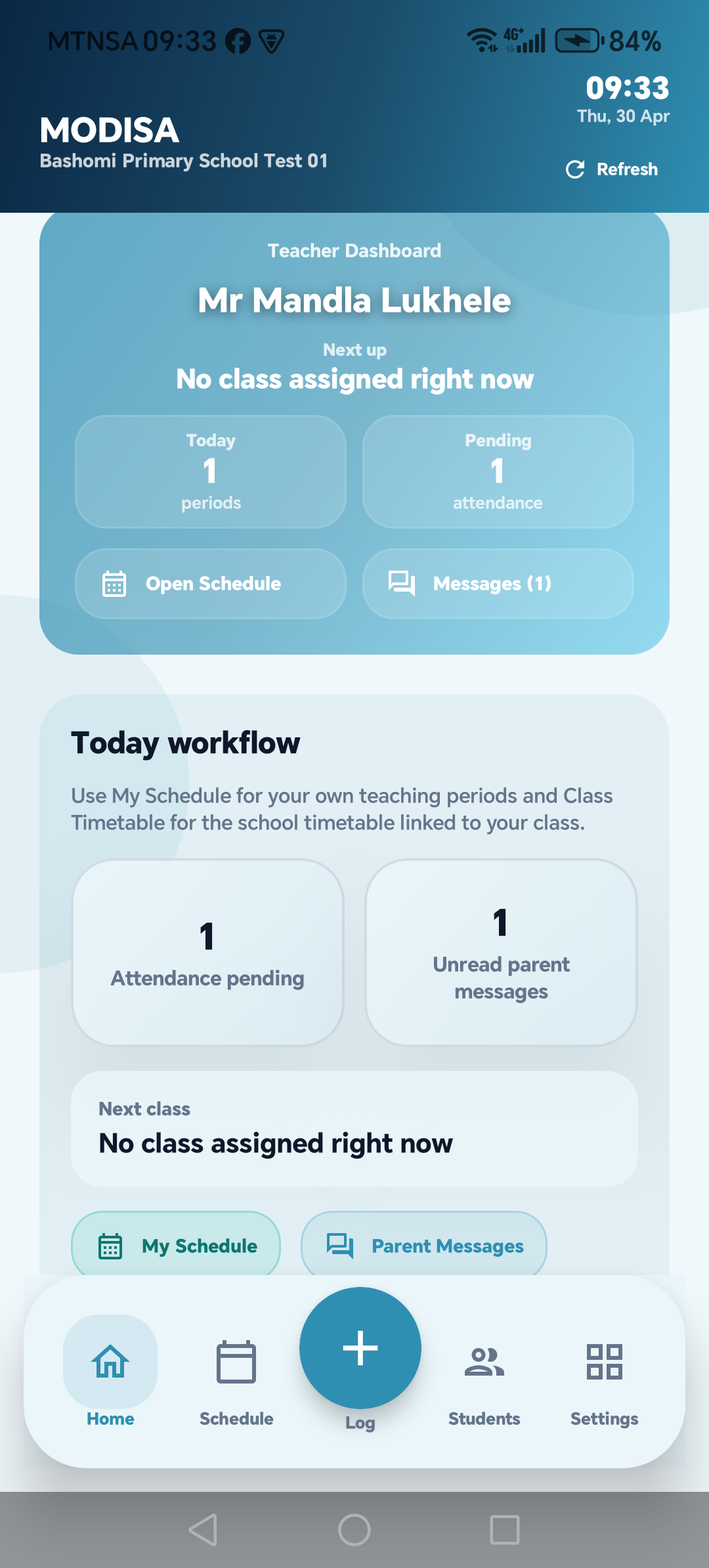 Live app dashboard screenshot