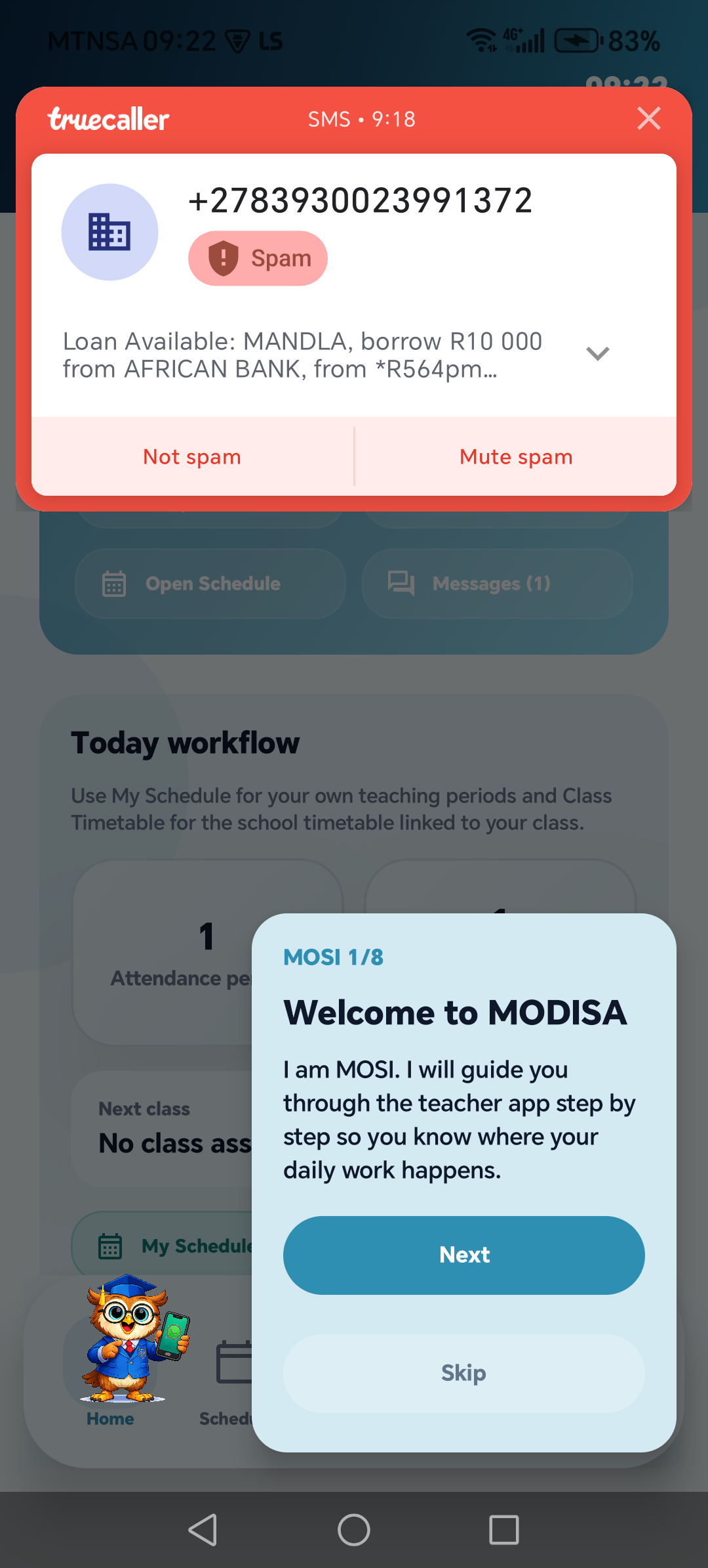 Live app onboarding screenshot