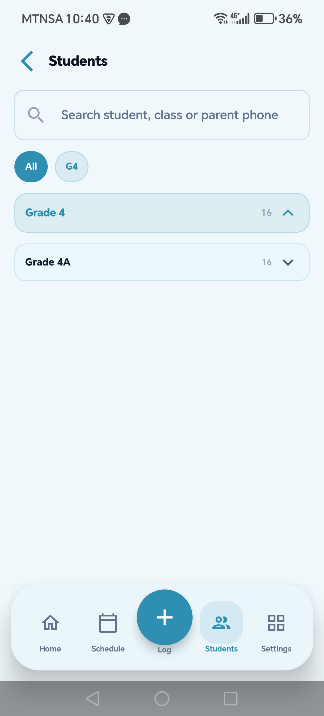 MODISA class learner list