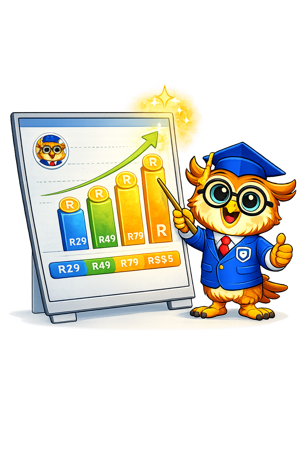 MOSI pricing guide mascot