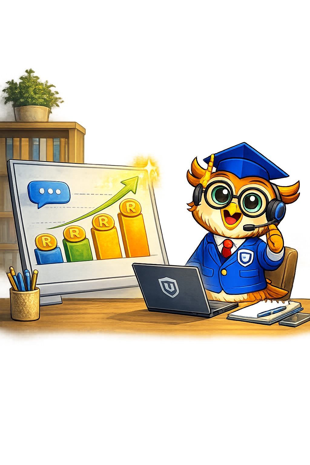 MOSI support guide mascot