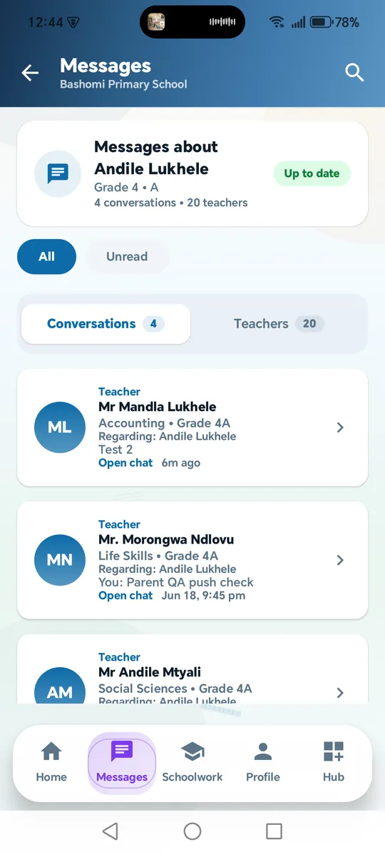 SIZA conversations with teachers